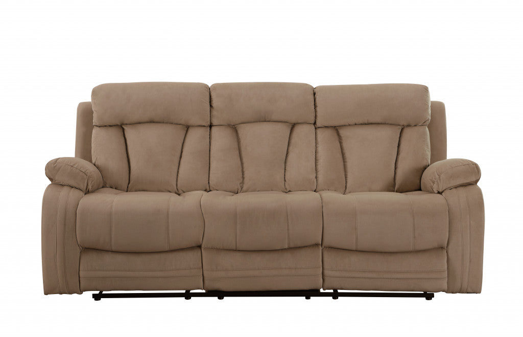 Two Piece Indoor Beige Microsuede Five Person Seating Set-2