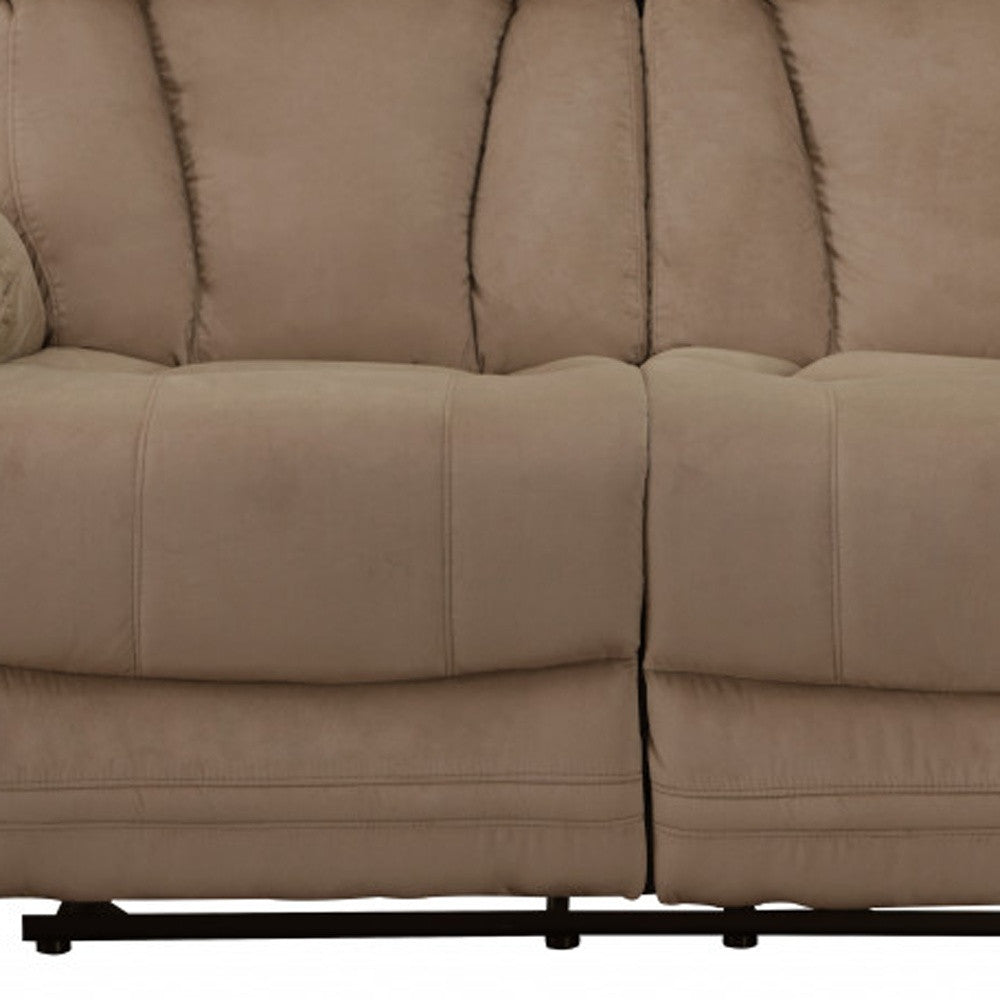 Two Piece Indoor Beige Microsuede Five Person Seating Set-5