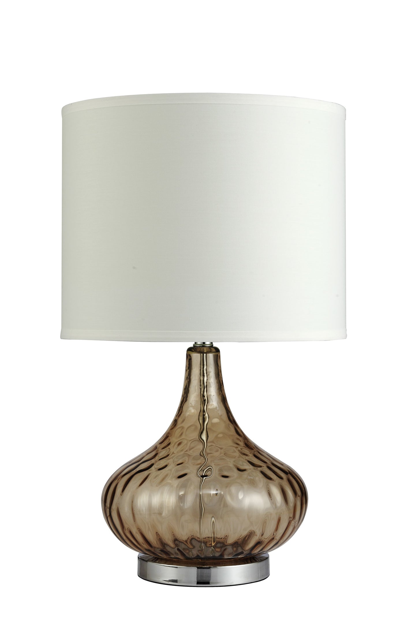 Brown Textured Glass Table Lamp-1