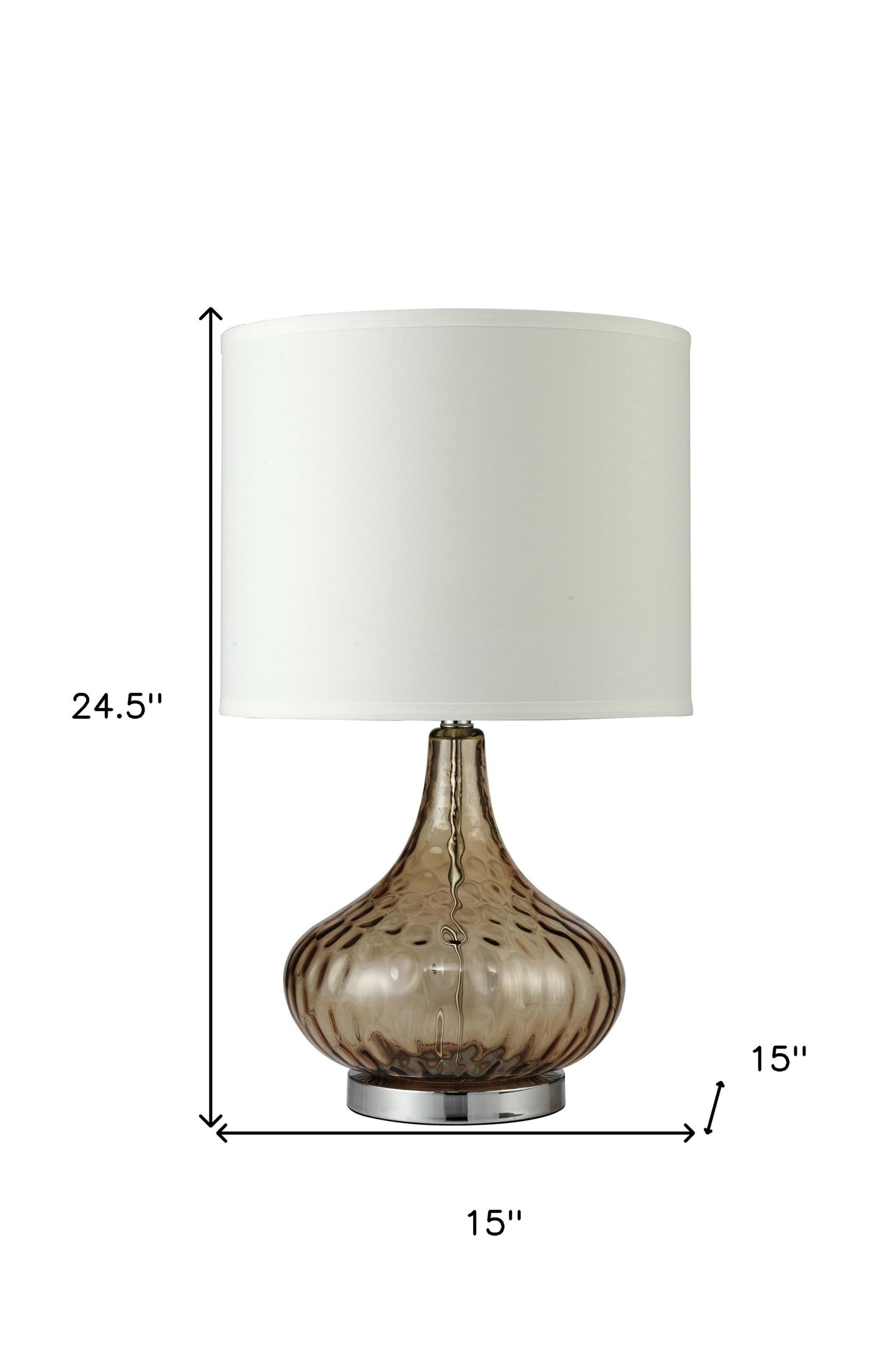 Brown Textured Glass Table Lamp-5