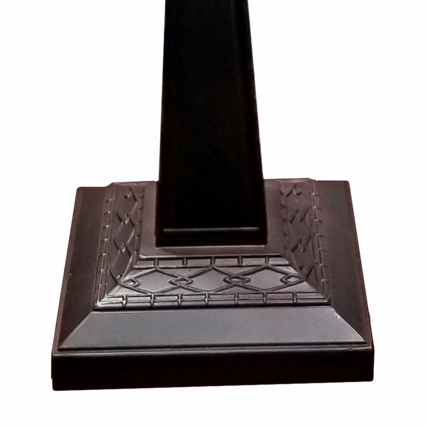 Dark Brown Metal Two Light Candlestick Lamp With White Shade-4
