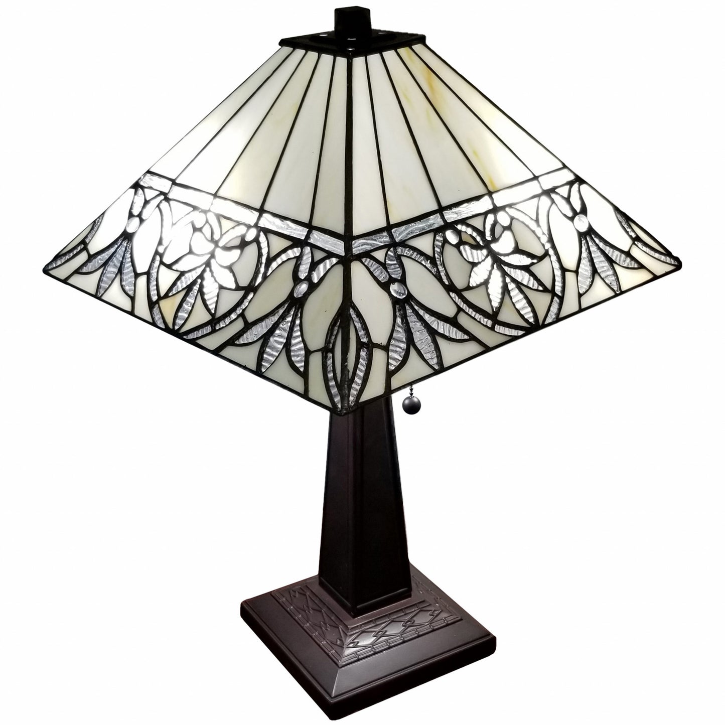 Dark Brown Metal Two Light Candlestick Lamp With White Shade-5