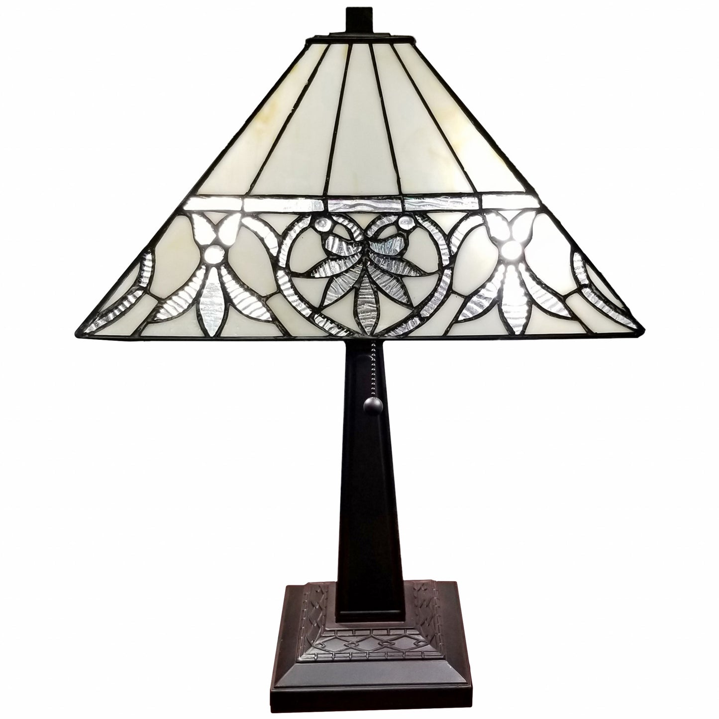 Dark Brown Metal Two Light Candlestick Lamp With White Shade-6