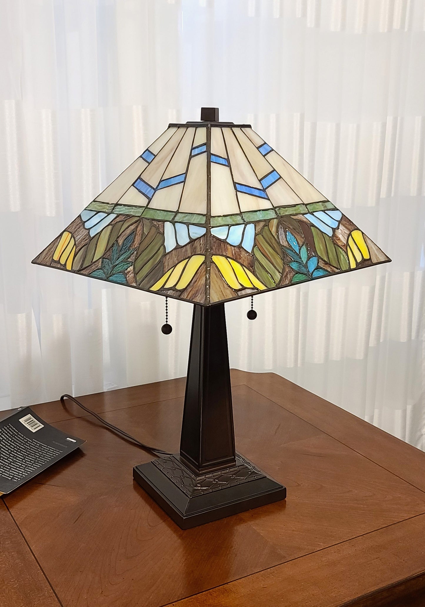 Dark Brown Metal Two Light Candlestick Table Lamp with White Shade-7