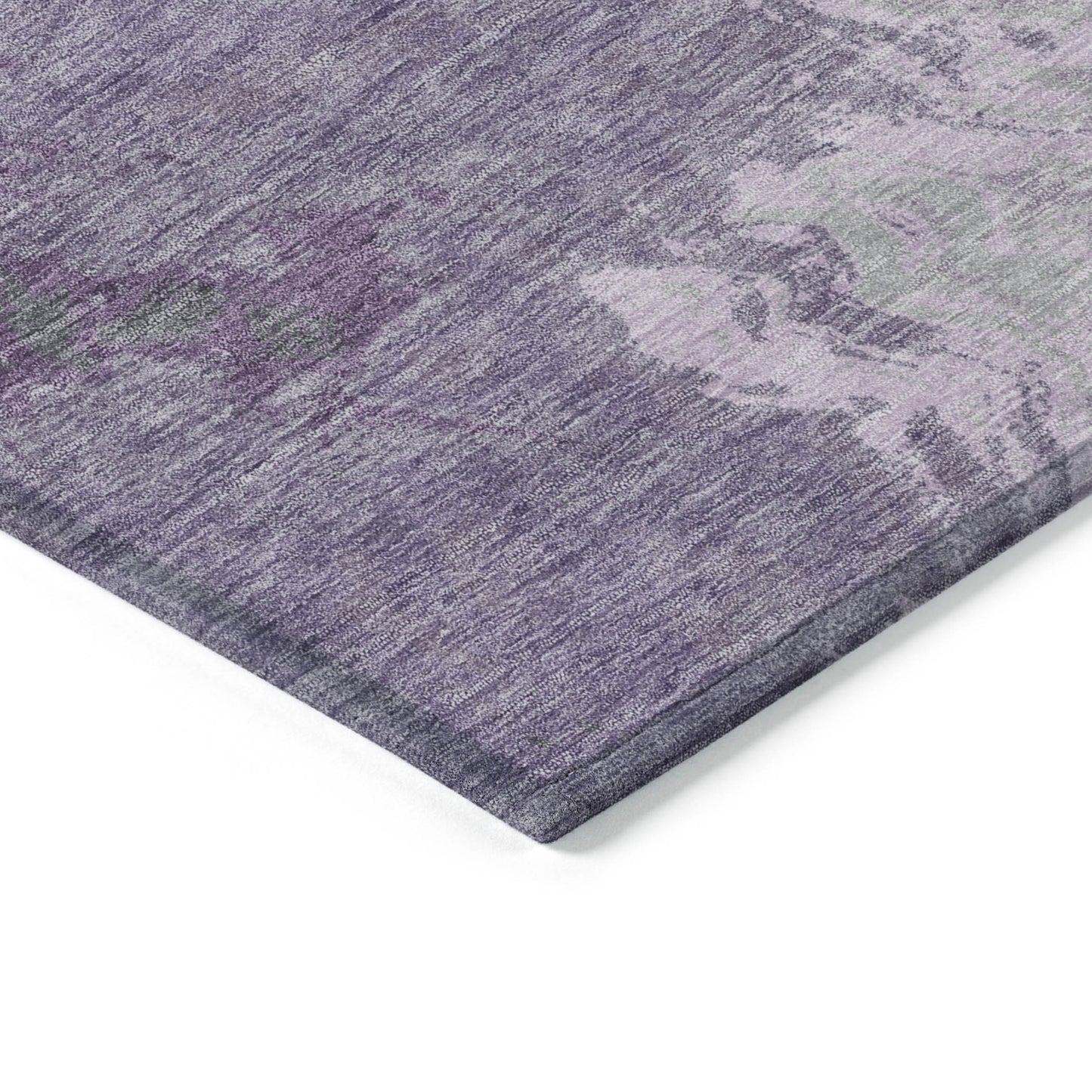Lavender Fern Green Abstract Indoor Outdoor Area Rug 8x10ft Waterproof Rug