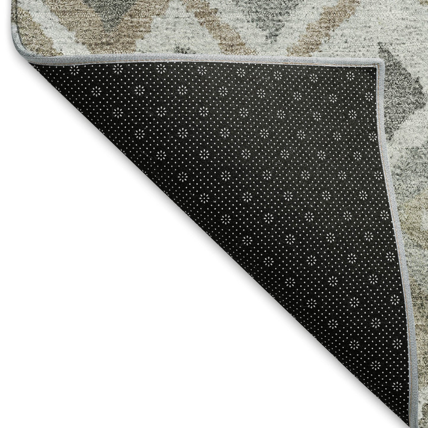 8' X 10' Pewter Ivory And Tan Geometric Washable Indoor Outdoor Area Rug-5