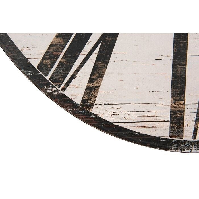White Washed Oversized Distressed Paris Wood Wall Clock-1