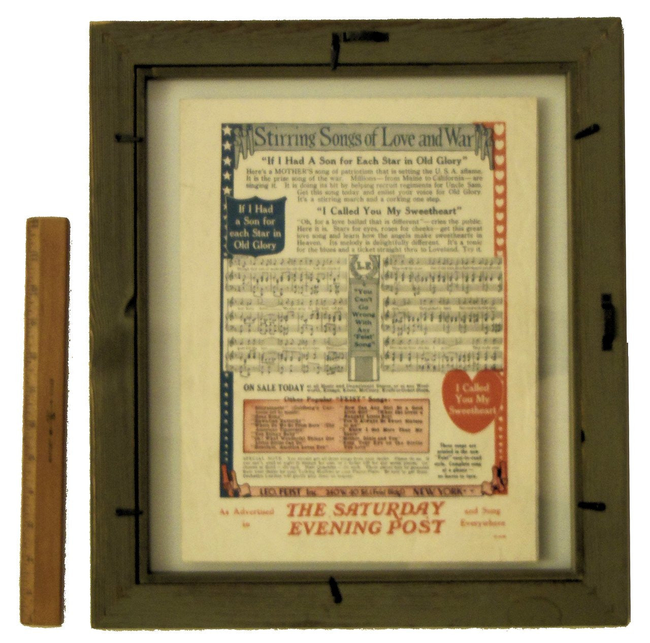 Where Do We Go From Here? by Howard Johnson and Percy Weinrich. Vintage sheet music, double sided frame.