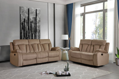Two Piece Indoor Beige Microsuede Five Person Seating Set-7