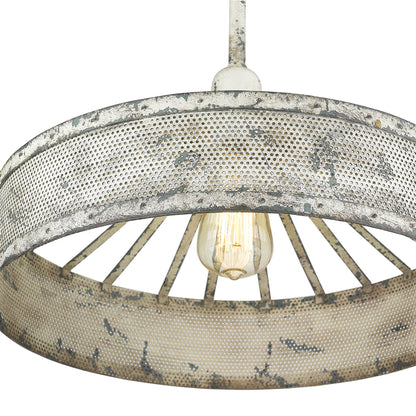 Iris 1-Light Aged Ivory Pendant-6