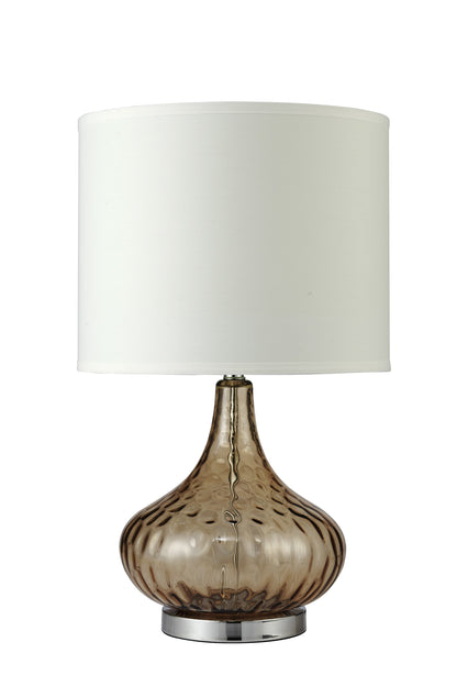 Brown Textured Glass Table Lamp-2