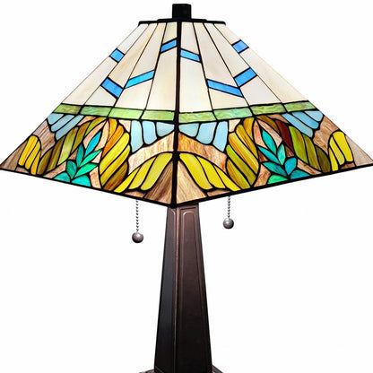 Dark Brown Metal Two Light Candlestick Table Lamp with White Shade-5
