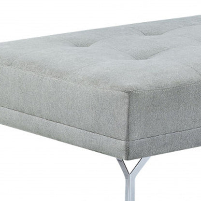 74" Gray Velvet Sofa And Toss Pillow With Black Legs-2