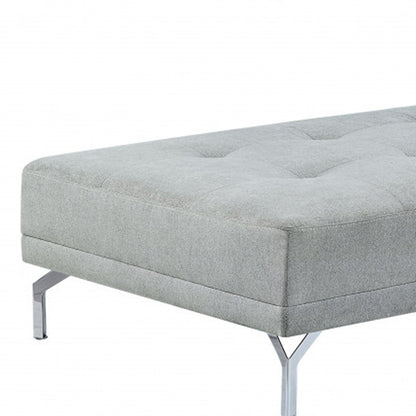 74" Gray Velvet Sofa And Toss Pillow With Black Legs-3