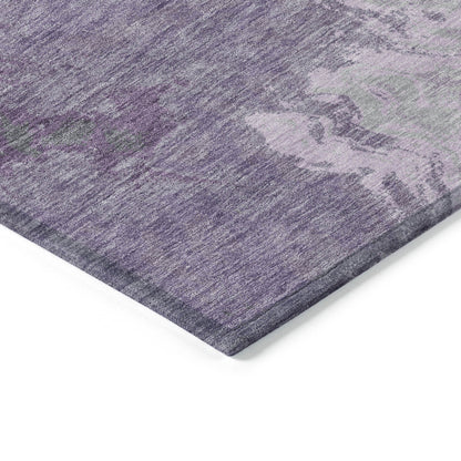 Lavender Fern Green Abstract Indoor Outdoor Area Rug 8x10ft Waterproof Rug