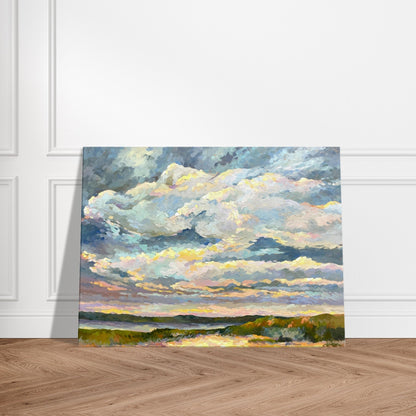 'Country Cloud Series' Landscape I 24x32 inch Art Print on Canvas I Original Artwork by American Artist Barbara Cleary
