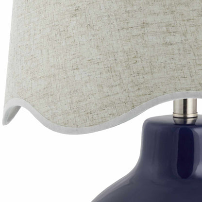 Pojezerje Navy & Wheat Table Lamp-2