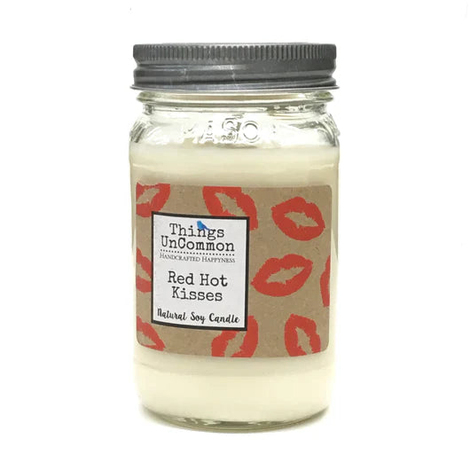 Red Hot Kisses Modern Mason Candle-0