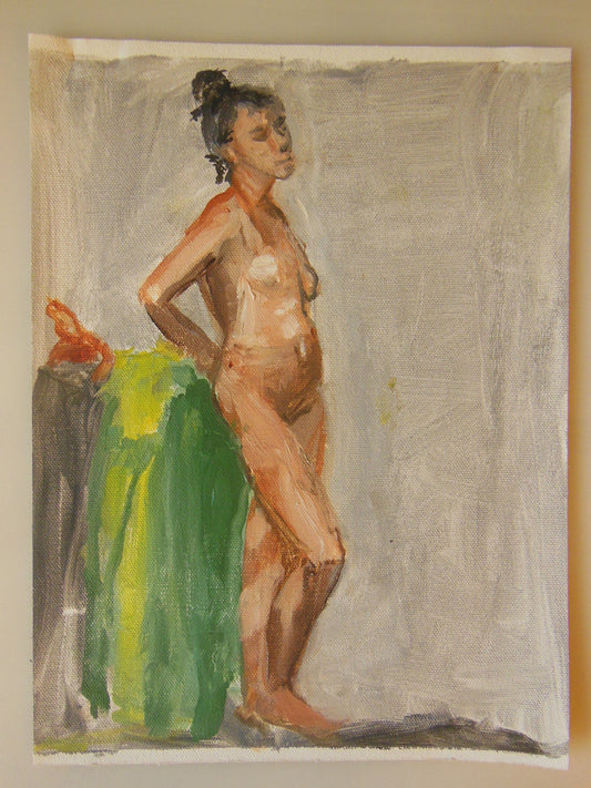 Tamara S Gordon. Nude.  Oil on Canvas Paper.  #7