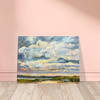 'Country Cloud Series' Landscape I 24x32 inch Art Print on Canvas I Original Artwork by American Artist Barbara Cleary